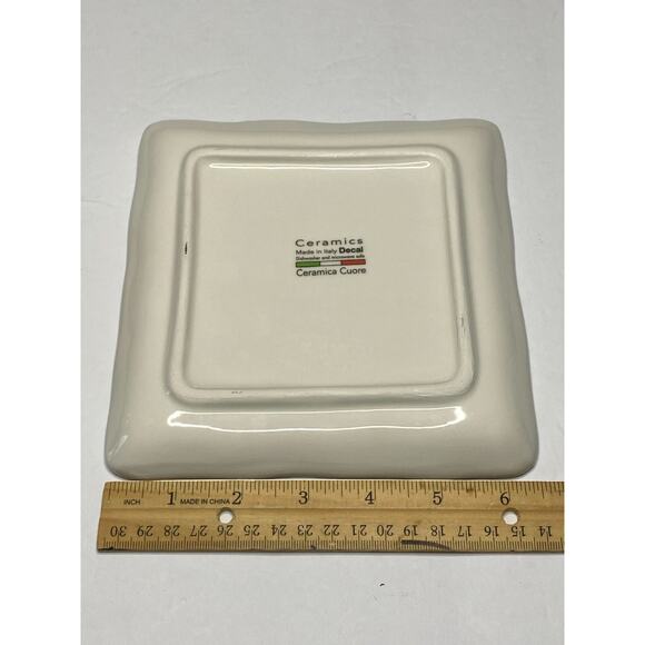 Ceramica Cuore Italy Party Cocktail Drink Appetizer Plate Recipe New Mojito - Picture 3 of 3